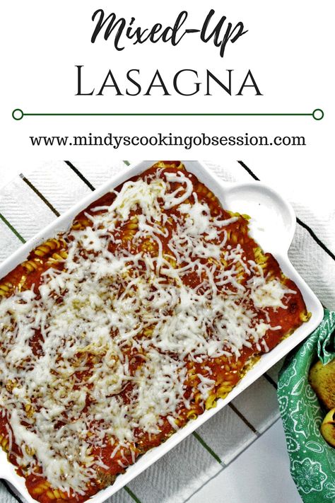 Mixed-Up Lasagna combines rotini, ground beef, onion, cheeses, Italian seasoning and jar pasta sauce to make an easier version of this classic dish. Stuffed Pizza Bread, Cheater Lasagna, Easy Homemade Lasagna, Stuffed Pizza, Lasagna Casserole, Pasta Noodle Recipe, Spinach Feta, Homemade Lasagna, Spinach And Feta