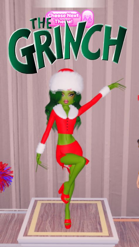 #grinch #christmas #green #dti #challenge #theme #holiday #festive Christmas Outfit Dresses, Baddie Dresses, Duo Dress, Teacher Dresses, Holiday Hack, Eid Outfit, Theme Dress, Christmas Green, School Dresses