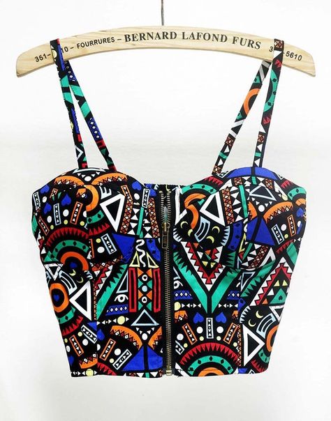 Bustier Crop Top /2015 New Short Crop Tops Vintage Spaghetti Strap Bra Bustier Crop Top Bralet Corsets Vest Camisole Tank Top - AliExpress Mobile Ankara Corset Top, Ankara Corset, Vintage Spaghetti, Moda Afro, African Print Tops, Short African Dresses, African Fashion Skirts, Afrikaanse Mode, Strap Bra