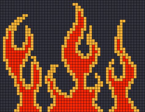 Flame Crochet Pattern, Flame Alpha Pattern, Fire Alpha Pattern, Crochet Fire Pattern, Crochet Flames Pattern, Graph Art Pattern, Fire Crochet Pattern, Fire Pixel Art, Halloween Alpha Pattern