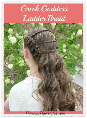 Greek Hairstyles Goddess, Hair Tutorial Wedding, Greek Hairstyles, Greek Goddess Hairstyles, Ladder Braid, Greek Hair, Lego Film, Hairstyles For Prom, Braided Hair Tutorial