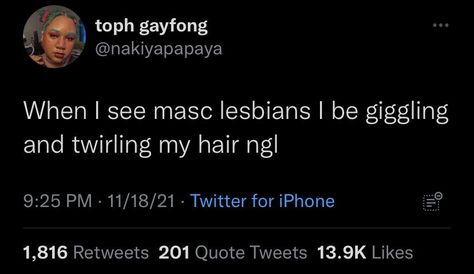 Gay Twitter Quotes, Lesbian Mood Tweets, Wlw Tweets, Gay Tweets, Lesbian Culture, Relationship Twitter Quotes, Gay Quotes, Lesbian Quotes, Doing Me Quotes