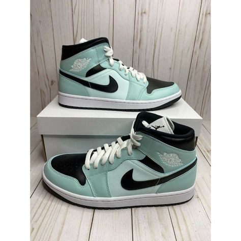 Nike Air Jordan 1 Mid Light Dew Womens Size 12 Aqua Teal Black Bq6472 300 Rare Brand New In Original Box. 100% Authentic Or Your Money Back. Shipped Via Priority Mail With Tracking Information. Please Feel Free To Contact Us For Any Questions. Thank You For Visiting Our Store. Casual Shoes Women Sneakers, Nike Shoes Women Fashion, Pretty Sneakers, Nike Fashion Shoes, Preppy Shoes, Pretty Shoes Sneakers, Jordan Shoes Retro, All Nike Shoes, Nike Air Jordan 1 Mid