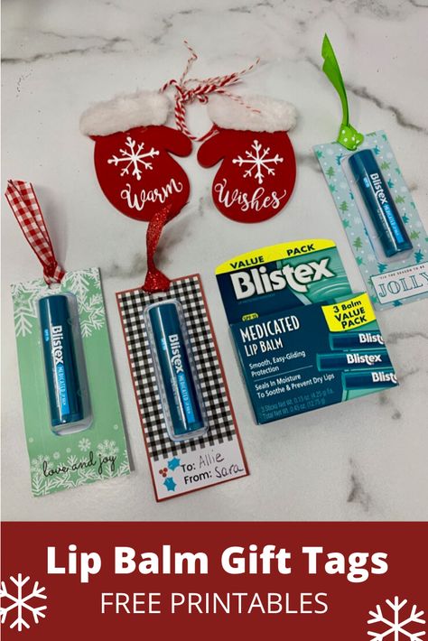 Fun Ways to Gift Blistex this Holiday Season With free printable gift tags #ad Chapstick Christmas Printable, Lip Balm Gift Tag, Chapstick Gift, You're The Balm, Hot Cocoa Gift, Homemade Hot Cocoa, Lip Balm Gift, Free Printable Tags, Free Printable Gift Tags