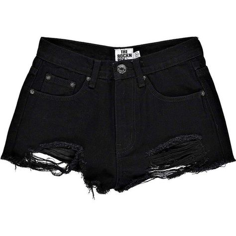 Boohoo Carla Extreme Rip Black Denim Hotpants Shorts Dinner Outfit, Summer Jean Shorts Outfit, Black Ripped Shorts, Short Boyfriend, High Waisted Ripped Shorts, Pants Ripped, Distressed High Waisted Shorts, Blue And White Jeans, Black Distressed Shorts