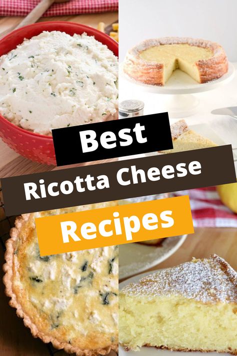 TOP 13 RICOTTA CHEESE RECIPES FOR CHEESE LOVERS Recipes For Ricotta Cheese, Recipes Using Ricotta Cheese Dinners, What To Do With Ricotta Cheese, Things To Make With Ricotta Cheese, Riccota Cheese Recipes Ricotta, Uses For Ricotta Cheese, Ricotta Cheese Recipes Dessert Easy, Riccota Cheese Recipe Easy, Leftover Ricotta Cheese Recipes