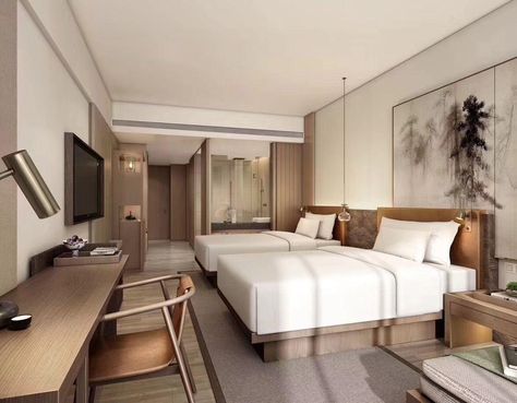 Hotel Room Design Ideas to Draw in Customers Hotel Room Design Luxury, Hotel Room Design Bedrooms, Modern Hotel Room Design, Twin Beds Guest Room, Small Hotel Room, Luxury Hotel Bedroom, Hotel Bedroom Design, Modern Hotel Room, Hotel Room Interior