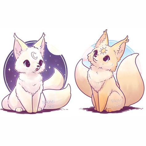 Naomi Lord on Instagram: “Drew the ☀️ Sun Fox ☀️ to go with my 🌙 Moon Fox 🌙 Kawaii Ideas, Cute Fox Drawing, Pet Anime, Fox Drawing, Arte Do Kawaii, The Sun And The Moon, Sun And The Moon, Karakter Disney, Art Kawaii