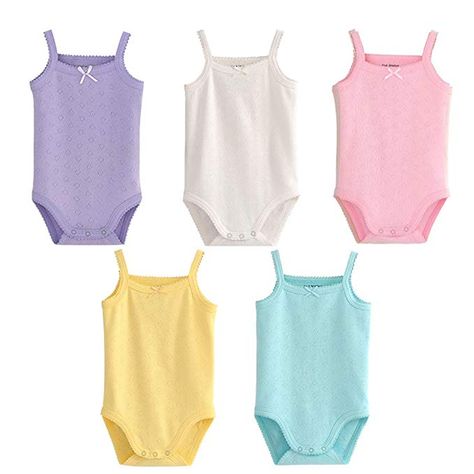 Amazon.com: Infant Baby Girls Sleeveless Onesies Tank Top Cotton Baby Bodysuit Pack of Baby Summer Colorful Clothes Outfit: Clothing Baby Tank Tops, Spaghetti Strap Bodysuit, Colorful Clothes, Baby Tank, Strap Bodysuit, Summer Baby Clothes, Baby Summer, Clothes Outfit, Cotton Bodysuit