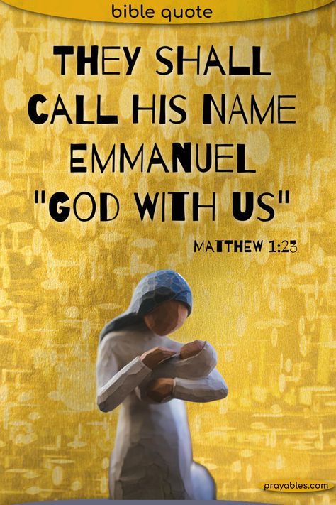 They shall call his name Emmanuel, "God with us." Matthew 1:23 ~Baby Jesus Bible Quotes, and God with Us quotes are the spirit of Christmas prayers. Praise, reflect and be with God. Emmanuel God With Us, Christmas Prayers, Bible Matthew, Us Quotes, Matthew 1 23, God With Us, Book Of Matthew, Time God, Christmas Prayer