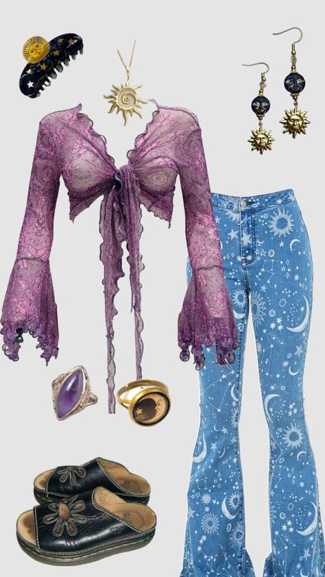 Whimsigoth outfit #whimsigoth #whimsigoth Cosmic Aesthetic Outfits, Witchy Outfits Fall, Whimsigoth Inspiration, Whimsigoth Color Palette, Whimsigoth Pfp, Pink Whimsigoth, Witch Core Outfits, Whimsigoth Outfits, Mystical Outfits