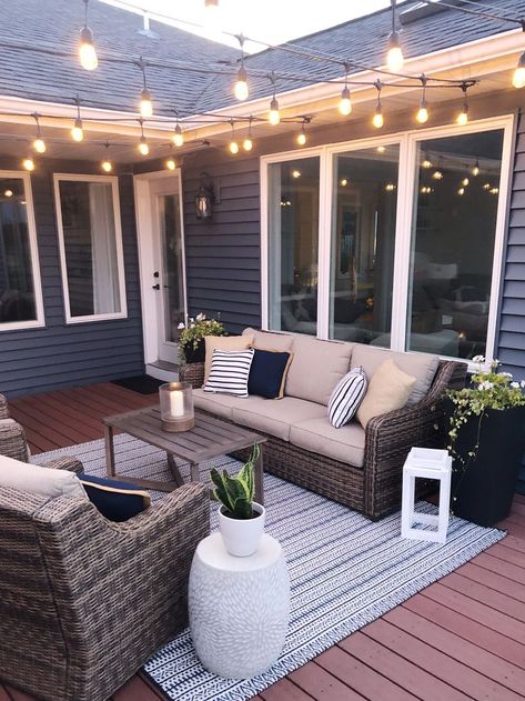 Deck/Patio | Outdoor patio decor, Patio inspiration, Backyard patio designs Luxury Patio, Patio Inspiration, Outside Patio, Deck Decorating Ideas, Backyard Inspiration, Patio Makeover, Ideas Patio, Backyard Inspo, Backyard Living