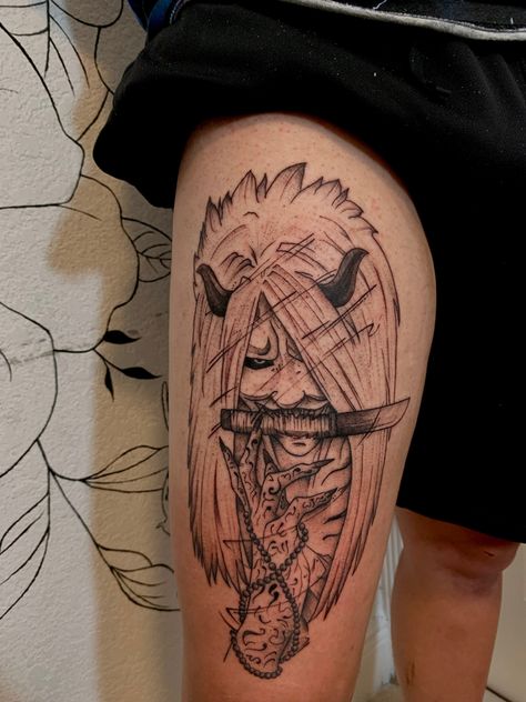 Naruto Shinigami Tattoo, Naruto Tattoo, Epic Tattoo, Pinterest Images, Anime Tattoos, Cute Tattoos, Skull Tattoo, Portrait Tattoo, Naruto