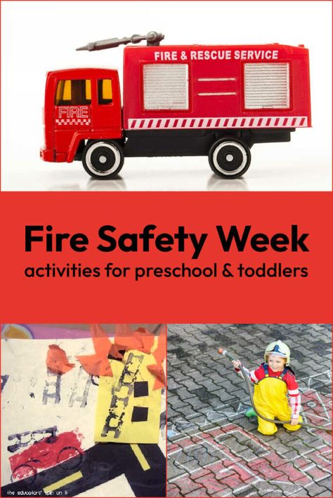 Fire Safety Week Art Project - The Educators' Spin On It Fire Safety Week Activities, Fire Safety For Kids, Fire Safety Week, Daycare Facility, Safety Week, Family Projects, Activities For Preschoolers, Themed Activities, Activities For Toddlers