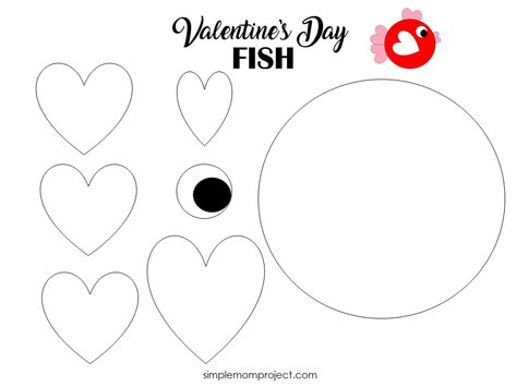 See this post for a FREE printable template to make your own Valentine's Day Fish! This simple DIY Fish Valentine's Day card is an easy craft for toddlers, big kids and adults to make. Great for classroom Valentine's Day art projects. #ValentinesDayCard #ValentinesDayCrafts Simple Mom Project, Fish Card, Saint Valentin Diy, Valentines Bricolage, Valentine Art Projects, Easy Toddler Crafts, February Crafts, Easy Valentine Crafts, Arts And Crafts For Teens