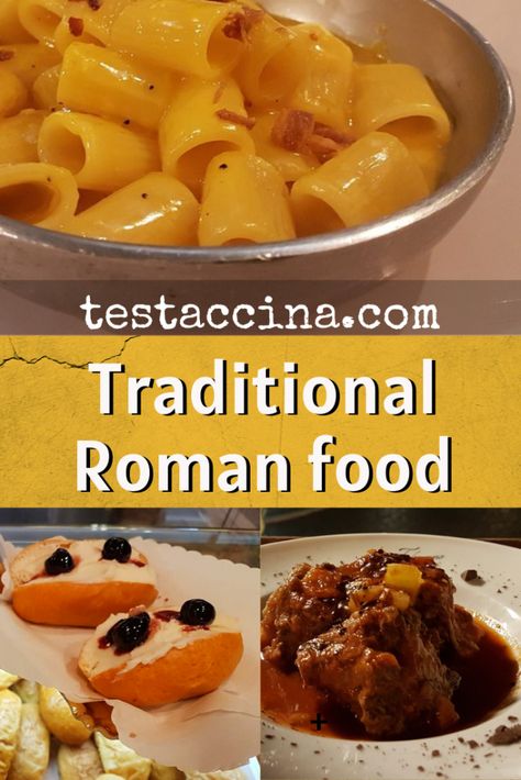 Traditional Roman food: what to eat, when in Rome - Testaccina #italy #italianfood Rome Party, Ancient Roman Food, Roman Food, Rome Food, Ancient Recipes, When In Rome, Food Spot, Best Street Food, Perfect Pasta