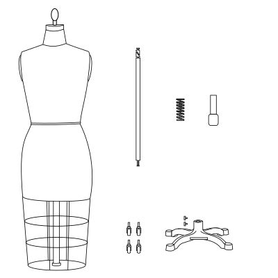 TSC Dress Form Assembly Instructions | The Shop Company (TSC Forms) Professional Dress Form, Professional Dress, Small Bar, Dress Forms, Assembly Instructions, Professional Dresses, Dress Form, Sewing Hacks, The Professional