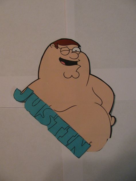 Door Dec Idea - Characters of Family Guy were used for door decs. Be careful as some may not like this association. Meme Door Decs, Easy Door Decs Ra, Ra Door Decs, Ra Boards, Res Life, Residence Life, Resident Assistant, Door Decs, Door Tags