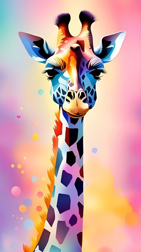 Giraffe Wall Art, Embroidery Stitches Beginner, Beautiful Scenery Photography, Iphone Lockscreen Wallpaper, Watercolor Pictures, Art Painting Gallery, Paint Party, Embroidery Stitches, Animal Art