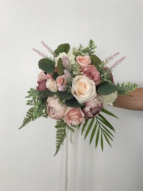 Dusty rose &ivory bouquetWedding Bouquets Bridal Bouquets | Etsy Wedding Bouchet, Blush Boutonniere, Cream Wedding Bouquet, Boho Bouquets, Bouquets Bridesmaids, Ivory Bouquet, Ivory Bouquet Wedding, Wedding Flower Guide, Winter Wedding Bouquet