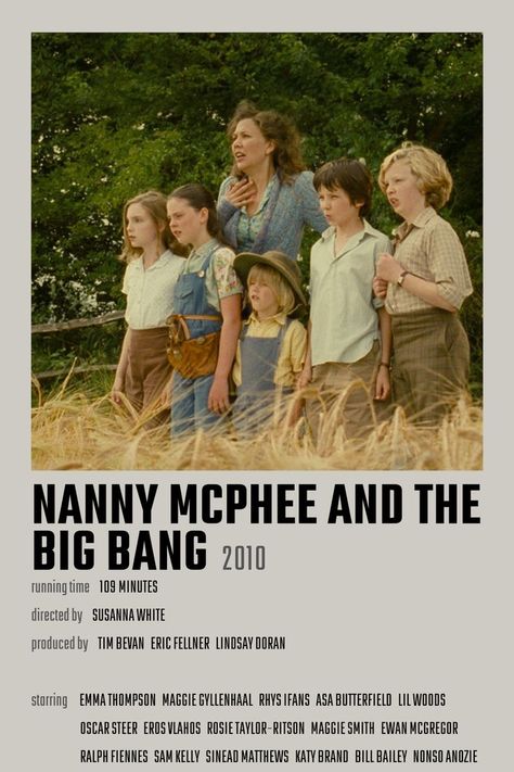 Nanny McPhee and The Big Bang Movie Poster Summer Movies List, Nanny Mcphee, Summer Movie, Kids Tv Shows, Film Posters Vintage, Childhood Movies, Movie Covers, Old Tv Shows, Kids Tv