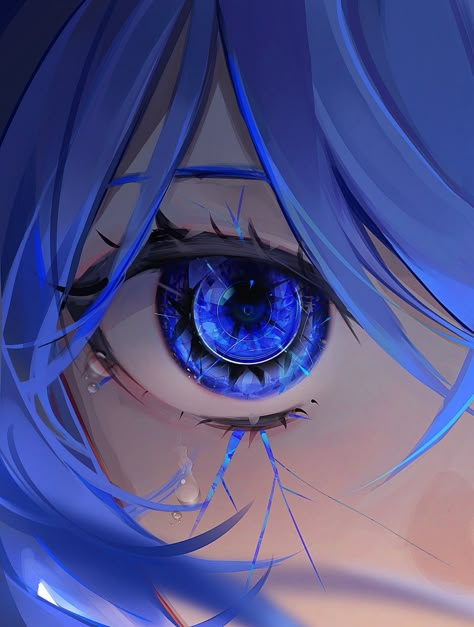 Anime Closed Eyes, Blue Eyes Aesthetic, Fantasy Eyes, Opal Eyes, Dark Blue Eyes, Galaxy Eyes, Cute Eyes Drawing, Eyes Artwork, Il Re Leone