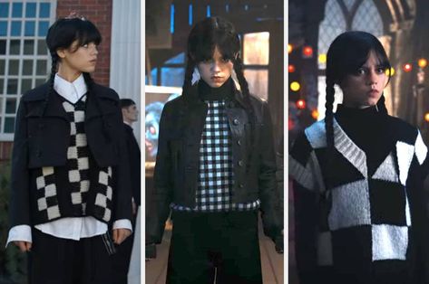 Wednesday On Netflix — 23 Amazing Outfits From The Show Black Dance Dresses, Raven Outfits, Wednesday Addams Outfit, Wednesday Outfit, Raven Dress, Colleen Atwood, Black And White Hoodies, Themed Outfits, Wednesday Addams