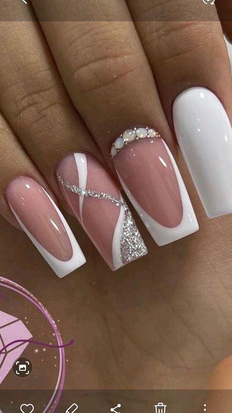 Unghie Sfumate, Fancy Nails Designs, Stylish Nails Designs, Work Nails, French Acrylic Nails, Dope Nail Designs, Acrylic Nails Coffin Short, Short Acrylic Nails Designs, Nagel Inspo