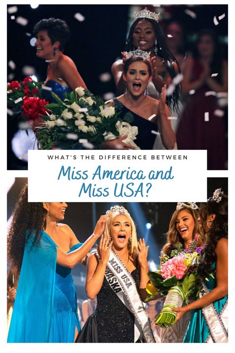 Miss America and Miss USA are the most infamously confused pageant systems - Here's how they're different. Pageant Swimsuit, National American Miss, Children's Miracle Network Hospitals, Teen Pageant, Pageant Life, Pageant Girls, Miss Usa, Miss America, Miss World