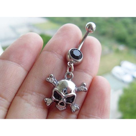 Punk Rock Jewelry, Pirate Jewelry, Belly Piercing Jewelry, Belly Jewelry, Navel Ring, Jewelry Tattoo, Pirate Skull, Button Rings, Belly Piercing