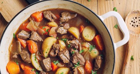 Apple Cider Pork Stew | Our State Magazine Beef Heart Stew, Apple Cider Pork, Pork Stew Recipes, Slow Cooker Recipes Beef Stew, Paleo Slow Cooker, Hearty Beef Stew, Pork Stew, Slow Cooker Beef Stew, Dinner With Ground Beef