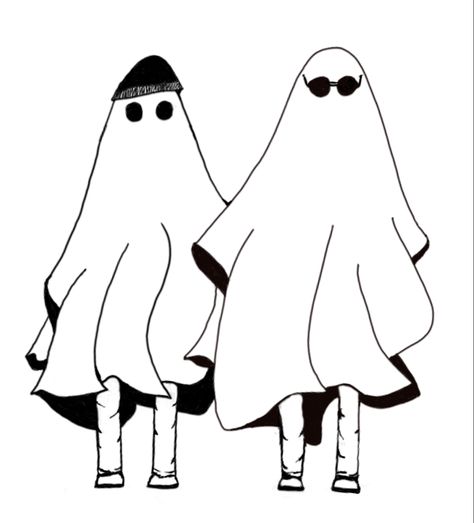 #painting #tattoo #tattooideas #art #ghosttattoo #drawing #ghost Ghost With Sunglasses Drawing, Ghost Couple Drawing, Ghost Cartoon Drawing, Ghost Line Art, Halloween Bujo, Drawing Ghost, Ghost Tattoos, Cool Ghost, Two Ghosts