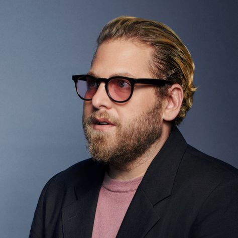 Jonah-Hill-wearing-round-black-glasses-with-purple-tinted-lenses Tinted Glasses Outfit, Tinted Sunglasses Men, Mens Tinted Glasses, Tinted Glasses Men, Tinted Glasses Eyewear, Tinted Eyeglasses For Women, Tinted Eyeglasses, Tinted Glasses Aesthetic, Tinted Lenses Glasses