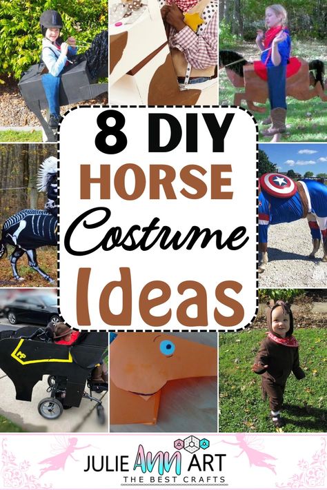 If you’re a fan of horses and want to look like him for the next Halloween party or cosplay event, following this list of DIY horse costume ideas will surely be a beneficial option. Imagine looking like a warrior riding a horse or a kid playing the role of a character at a circus; all of our horse costumes will give you a distinctive vibe. You have to use some simple colored accessories and turn them into a masterpiece wearable for November events and surely thank me later. Miniature Horse Costume Ideas, Horse Custom Halloween, Horse Dress Up Ideas Costumes, Cardboard Horse Costume, Halloween Costume For Horse And Rider, Diy Horse Costume For Adults, Easy Horse Halloween Costumes, Horse Costumes For People, Costume For Horses And Rider