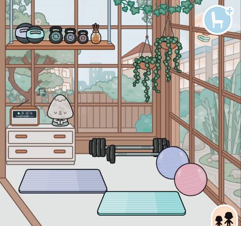 Toca Boca Yoga Room Ideas, Toca Boca Yoga Room, Toca Boca Spa Ideas, Toca Ideas, Adorable Homes Game, Toca Life, Avatar World, Cute Room Ideas, Window Room