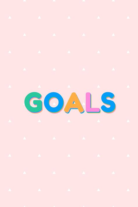 Goals Word Image, Goals Calligraphy, Goals Word, Bold Calligraphy, Free Calligraphy, Vision Board Diy, Baby Background, Arrow Background, Pink Stickers