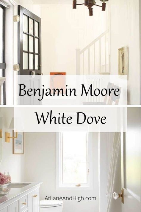 All whites are not created equal! There are just as many different shades of white as shades of gray. Today we will do a deep dive in Benjamin Moore White Dove and learn everything there is to know about this beautiful creamy white paint color. White Dove Benjamin Moore Walls, Dove Wing Benjamin Moore, Creamy White Paint, White Dove Benjamin Moore, Cream Furniture, White Paint Color, Family Room Paint, Black Paint Color, Western Rooms