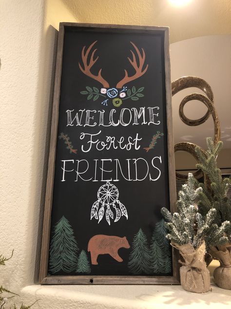 Woodland Baby Shower Welcome Sign 🐻🌲💛 Moose Baby Shower, Woodsy Baby Showers, Baby Shower Chalkboard, Woodland Creatures Baby Shower, Boy Baby Shower Centerpieces, Baby Shower Shirts, Woodland Baby Shower Decorations, Forest Baby Showers, Baby Shower Woodland Theme