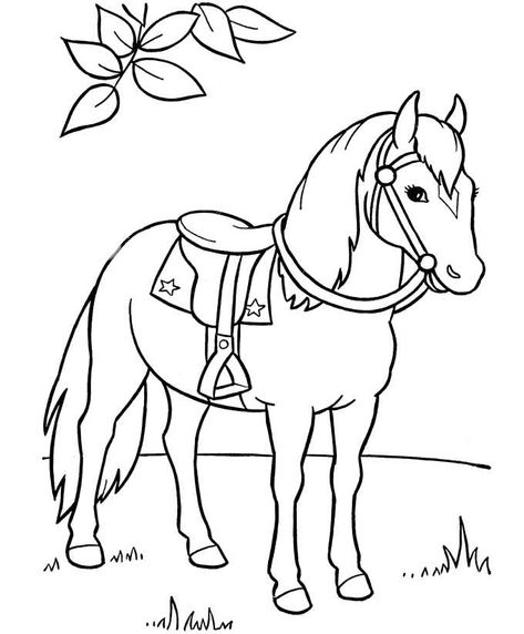 Saddled Pony Coloring Page - Collection of Pony Coloring Pages To Print Papan Tulis Kapur, Colouring Images, Horse Coloring Books, Pictures Animals, Coloring Animals, Farm Coloring Pages, Farm Animal Coloring Pages, Coloring Images, Horse Coloring Pages