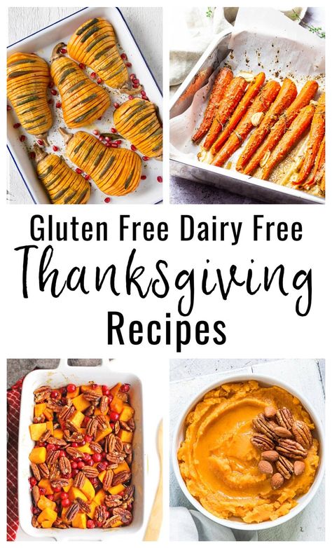 Thanksgiving is right around the corner, and we've gathered up a bunch of great gluten free dairy free Thanksgiving recipes to help with your holiday meal planning! Everything in this roundup is gluten free and dairy free, with plenty of low carb, paleo, vegan, and nut free options as well. | thefitcookie.com #glutenfree #dairyfree #thanksgiving #holidays Gluten Free Dairy Free Thanksgiving, Dairy Free Thanksgiving Recipes, Dairy Free Thanksgiving, Gluten Free Holiday Recipes, Gluten Free Thanksgiving Recipes, Paleo Thanksgiving, Holiday Meal Planning, Healthy Thanksgiving Recipes, Gluten Free Holiday