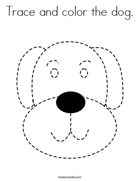 Trace and color the dog Coloring Page - Twisty Noodle Pet Dot Marker Pages, Pets Activities Preschool Art Projects, Dog And Cat Crafts Preschool, Pet Coloring Pages Free Printables, Preschool Dog Craft, Dog Preschool Craft, Dog Crafts For Toddlers, Pet Art Preschool, Dog Crafts Preschool