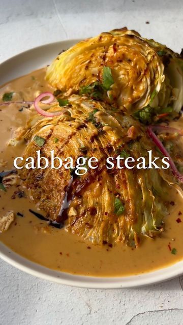 Carleigh Bodrug on Instagram: "🥬💅CABBAGE STEAKS BABY! Comment SCRAPPY to get a direct link to preorder 🥹 (or just go to scrappy cookbook dot com). As a thank you, claim over $125 in FREEBIES when you preorder today. . #book #cookbook #recipe #scrappycooking #zerowaste #lowwaste #vegan #veganfood #plantbased #plantbasedfood #plantbasedrecipe #plantbaseddiet #plantbasedeating #healthyeating #eatmoreplants #cabbage #cabbagerecipe" Best Cabbage Recipe, Cabbage Steaks Recipe, Easy Mediterranean Recipes, Cabbage Steaks, Meat Free Recipes, Whole Food Diet, Vegan Meal Prep, Healthy Food Motivation, Cabbage Recipes