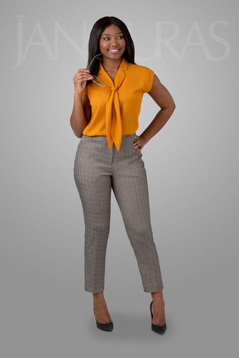 Golden Hour 2 Formal Blouses For Women Classy, Office Blouses For Women Work Outfits, Office Trousers Women, Working Girl Style, Business Attire Women, Color Combinations For Clothes, Office Wear Women, Stylish Work Attire, Professional Outfits Women