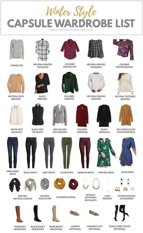 Winter Capsule Wardrobe Capsule Wardrobe List, Wardrobe List, Neutral Tops, Fashion Capsule Wardrobe, Winter Capsule, Minimalist Capsule Wardrobe, Winter Capsule Wardrobe, Capsule Outfits, Winter Outfit Inspiration