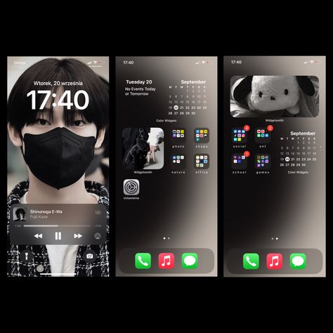 Sunoo Ios Layout, Sunoo Homescreen Layout, School Homescreen Ideas, Sunoo Phone Layout, Sunoo Homescreen, Sunoo Lockscreen, Ios 16 Homescreen, Layout Phone, Ios Theme