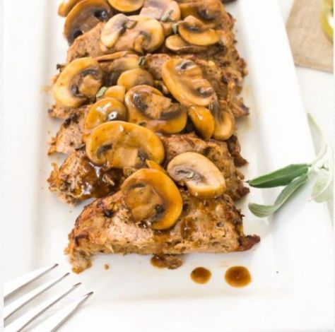 Today Recipes | Lydias Turkey Meatloaf with Mushroom Sauce Recipe — I love this creative meatloaf, Marcie! I’m actually not a huge meatloaf… Bbq Turkey Meatloaf, Sage Turkey, Meatloaf With Oatmeal, Turkey Meatloaf Healthy, Turkey Sauce, Today Recipes, Mushroom Sauce Recipe, Turkey Meatloaf Recipes, Lidia Bastianich