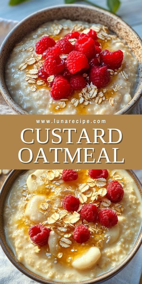 Custard Oatmeal is the perfect fusion of a hearty breakfast and a rich custard texture! 🥣🍮 Made with creamy oats and a custard-like finish, this dish is both filling and indulgent. Ideal for a comforting breakfast, it’s a great way to start your day with warmth and flavor.  📌 Pin this recipe to enjoy a comforting and creamy custard oatmeal for breakfast! #CustardOatmeal #HeartyBreakfast #ComfortFood #EasyRecipes #HealthyBreakfast #OatmealRecipes Custard Breakfast, Recipes With Oatmeal, Scottish Tea, Creamy Oats, Oatmeal For Breakfast, Best Overnight Oats, Creamy Oatmeal, Best Overnight Oats Recipe, Breakfast Oatmeal Recipes