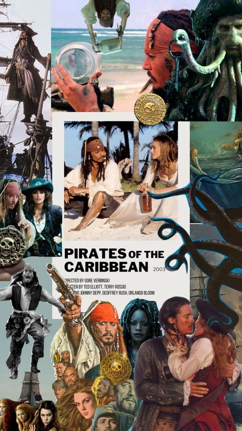 #aesthetic #moodboard #collage #vintage #love #blue #piratesofthecaribbean #movie Pirates Of The Caribbean Collage, Movie Aesthetic Collage, Pirates Of The Caribbean Wallpaper, Caribbean Wallpaper, Friends In College, Shuffles Aesthetic, Movie Collage, Pirate Stuff, Moodboard Collage