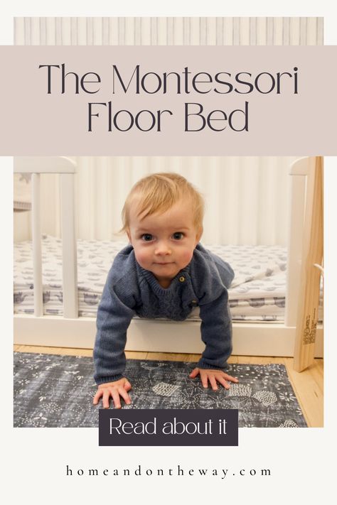 Infant Montessori Bed, Montessori Bedroom Baby Infant Room, Floor Crib Bed, Baby Floor Bed Ideas, Montessori Bedroom Baby, Low Bed Ideas, Baby Floor Bed, Montessori Theory, Floor Beds