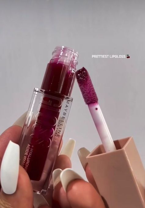 Maybelline Gloss, Cherry Red Aesthetic, Maybelline Lifter Gloss, Maybelline Lifter, Lifter Gloss, Hydrating Lip Gloss, Maybelline New York, Taffy, Red Aesthetic